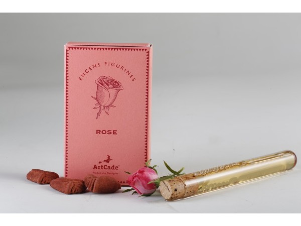 Encens figurine bouton de rose